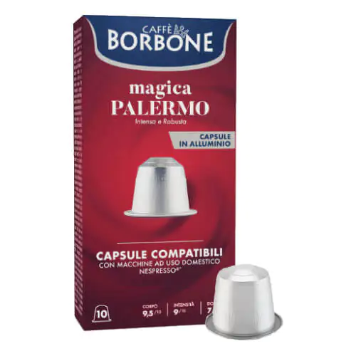100 Alu-Kapseln magica PALERMO Borbone  Nespresso